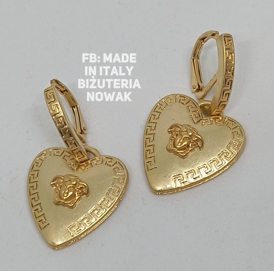 Kolczyki serca z głową meduzy versace