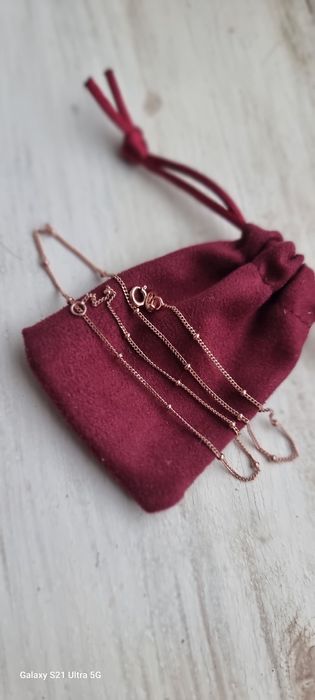 Цепочка срібна з позолотою