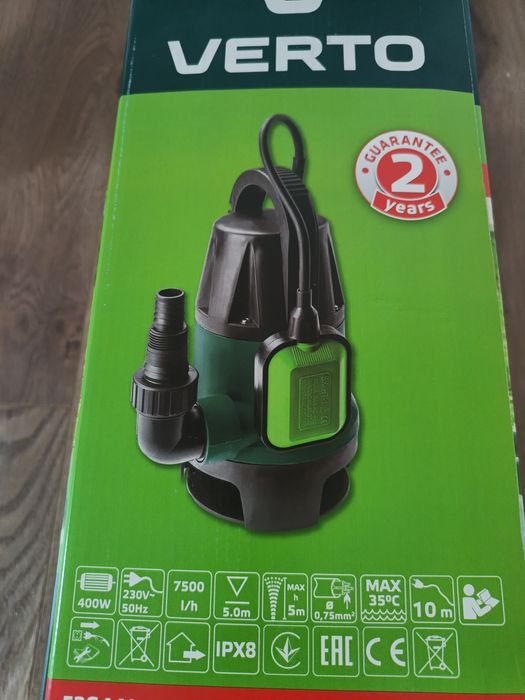 Pompa zanurzeniowa Verto do czystej brudnej wody 400 W 7500 l/h