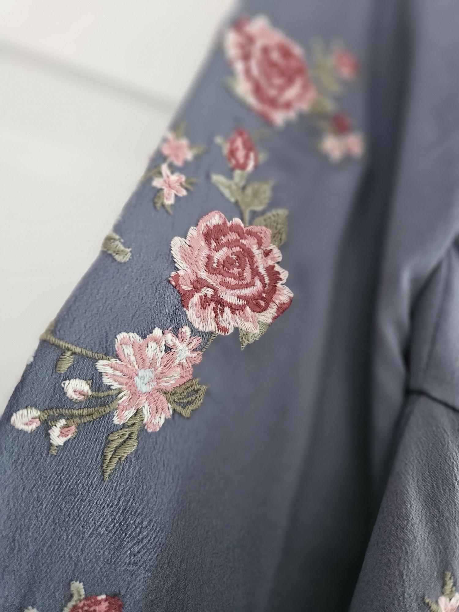 Sukienka boho haft unikat folk floral print H&M r. 36 nowa