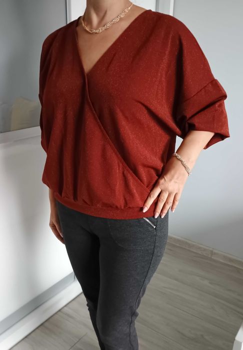 NOWA Z METKĄ damska, mieniąca się bluzka KappAhl - rozmiar M