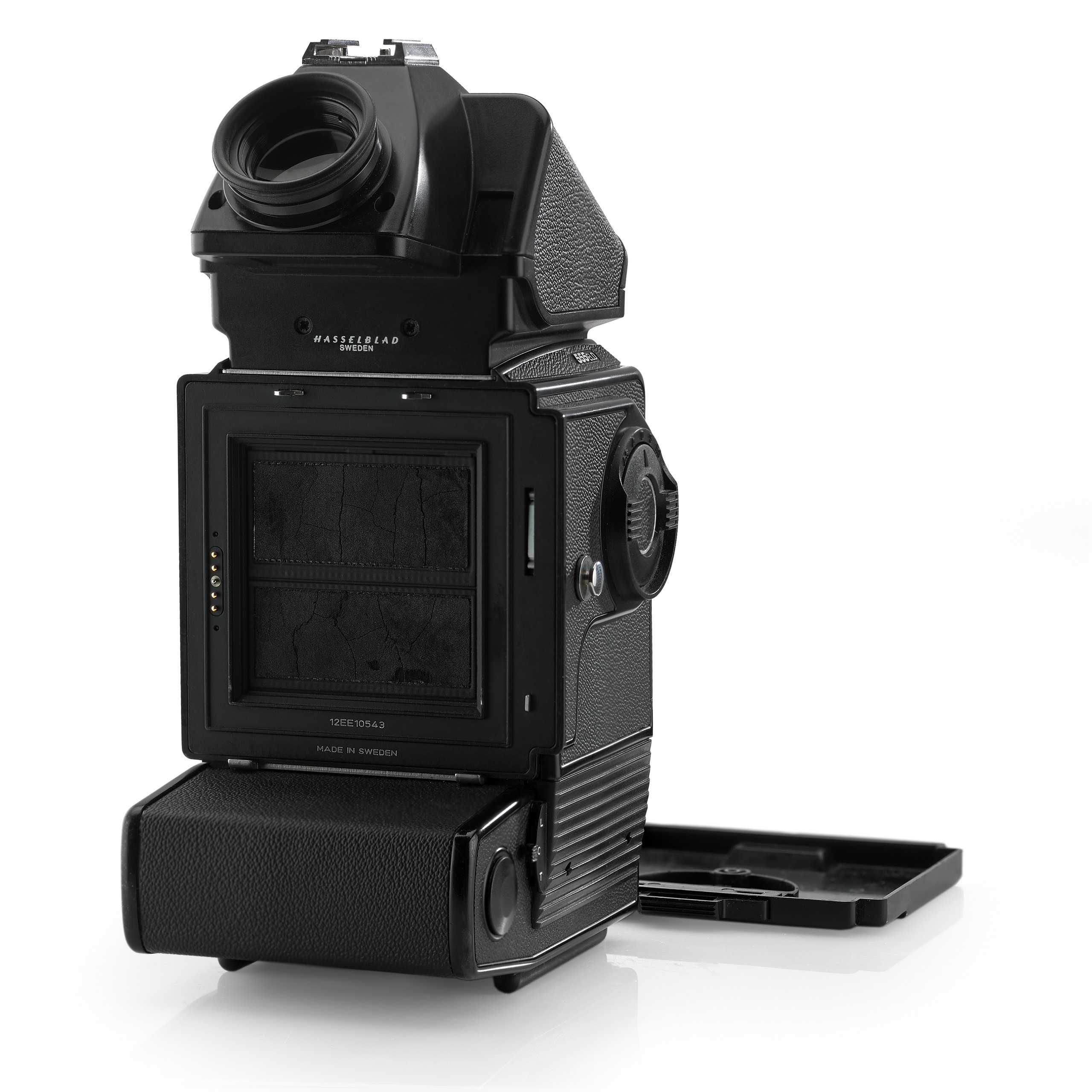 Aparat Hasselblad 555 ELD z pryzmatem PM5.