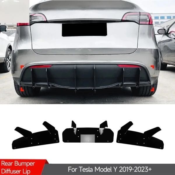 Задний диффузор Tesla Model 3 накладка на бампер губа модел3