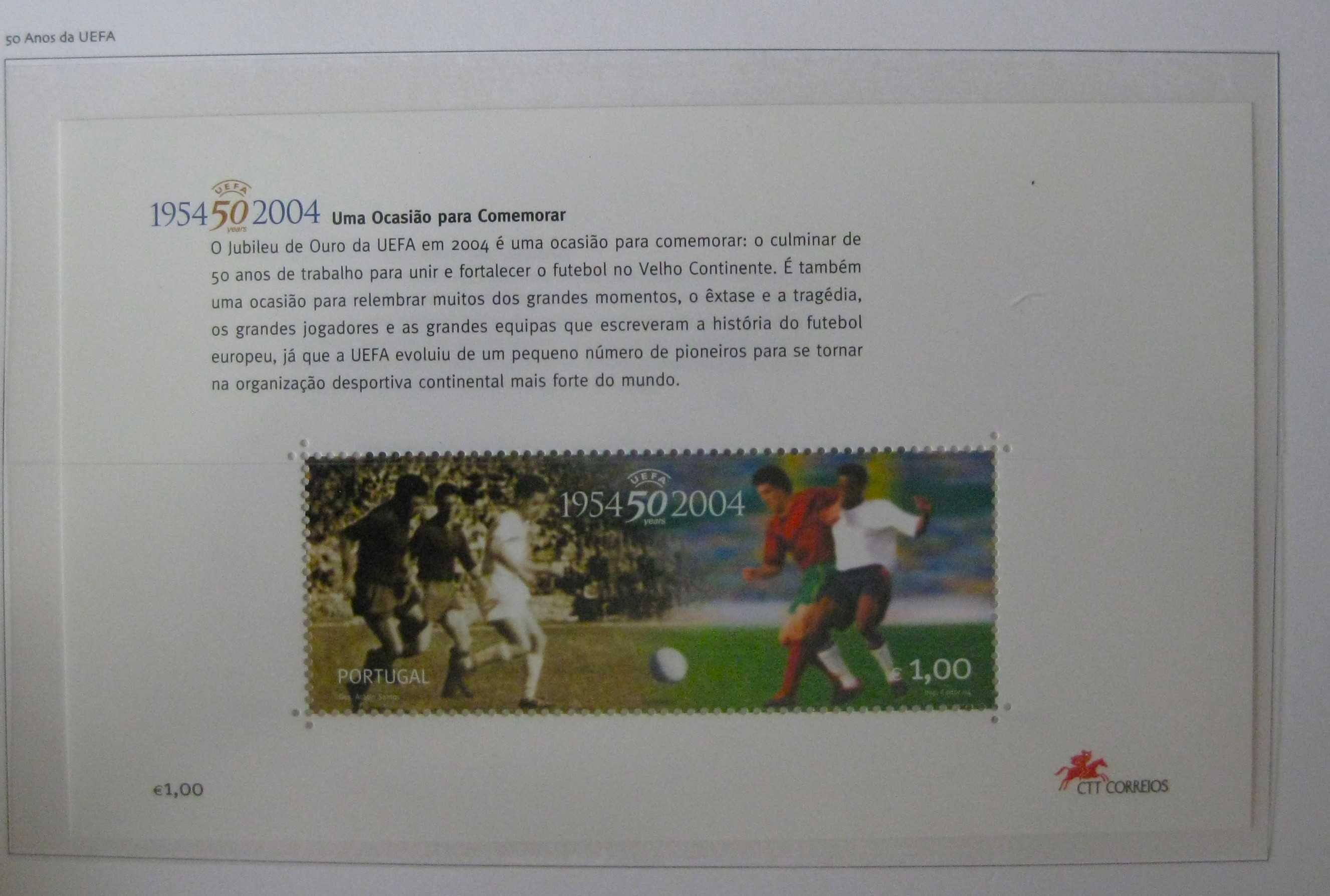 Bloco nº 291 – 50º aniversário da UEFA. Uma Ocasião para Comemorar