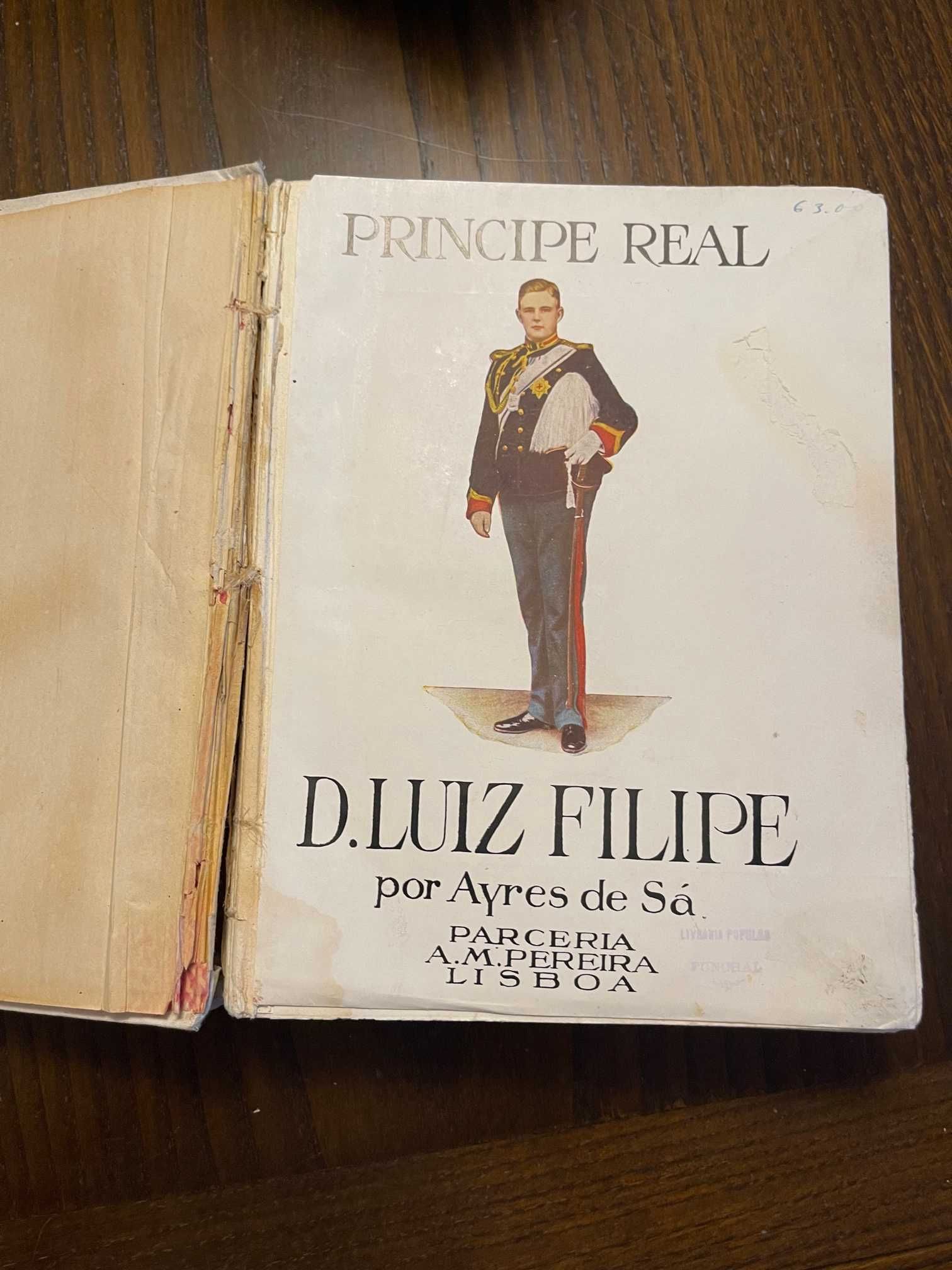 Livro antigo de 1929- PRÍNCIPE REAL D. LUIZ FILIPE