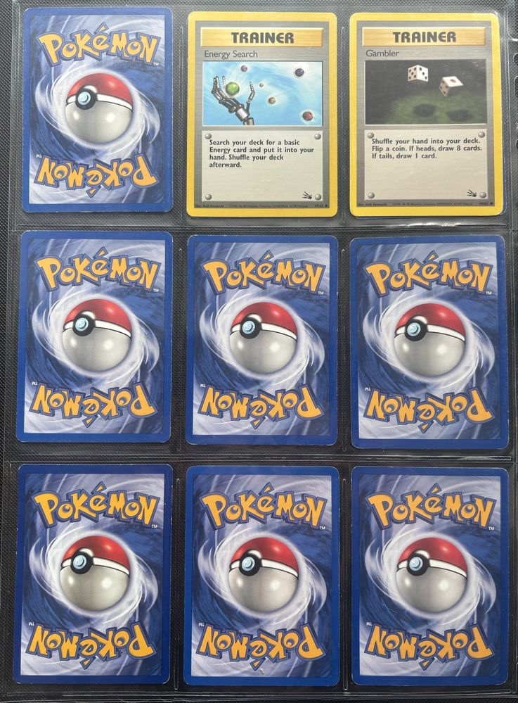 Cartas Pokemon Fossil ingles