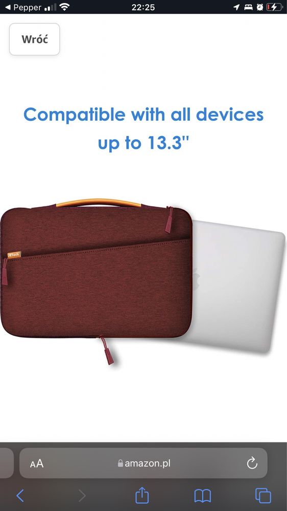 JETech pokrowiec tablet laptop MacBook Apple 13,3 etui czerwony nowy