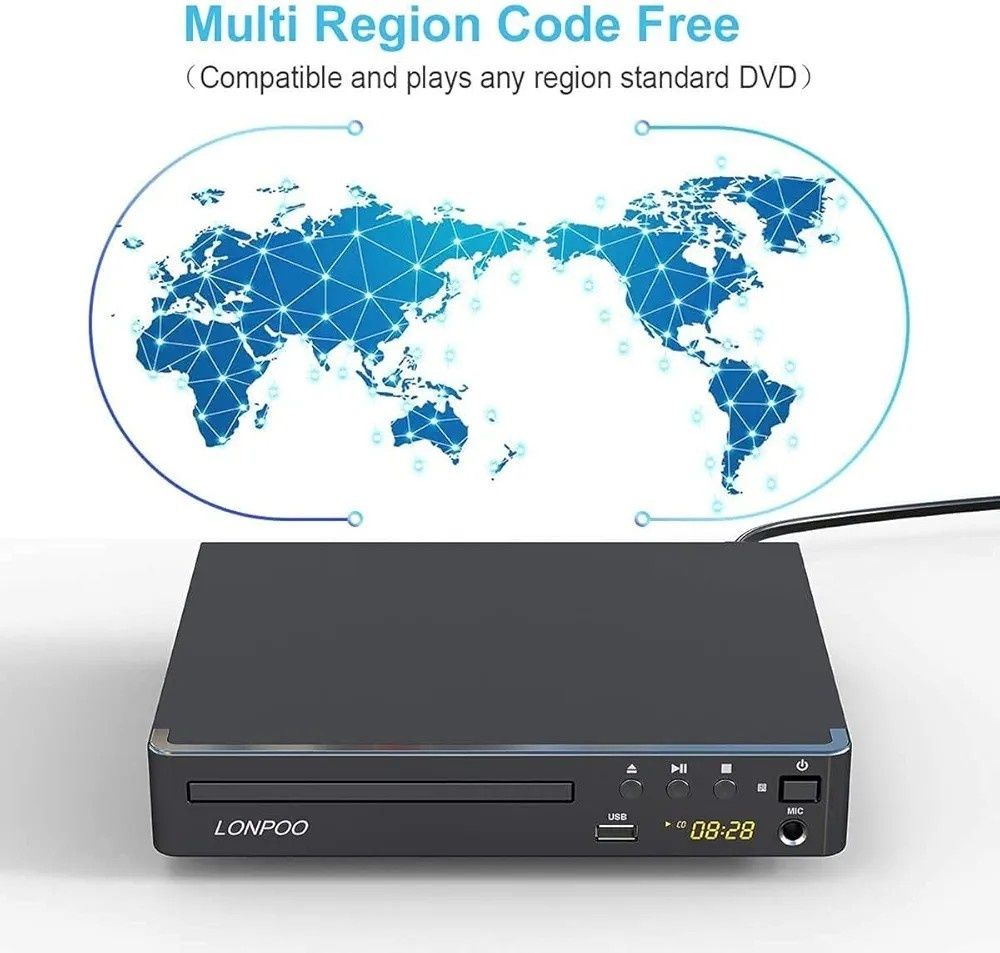 odtwarzacz DVD do telewizora, odtwarzacz CD bez regionu z połączeniem