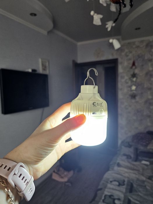 LED лампа ліхтар з usb-зарядкою 80w