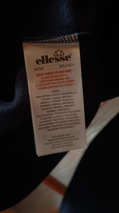 Ellesse NOWA  Rozpinana bluza z kapturem, Uniseks, 80% Bawełna, M-XXXL