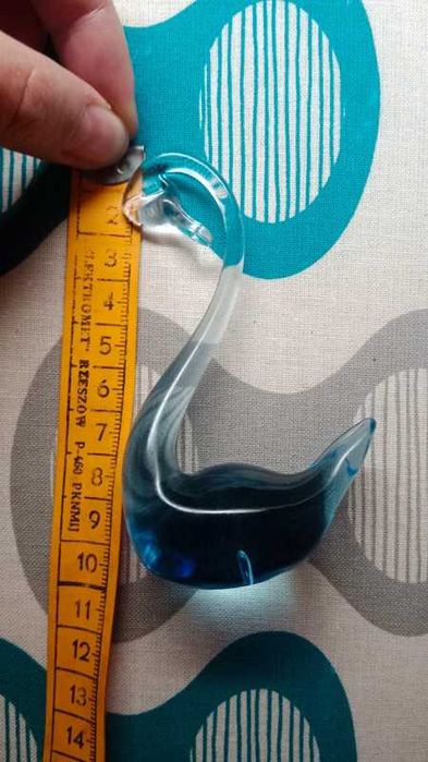 Szklany łabędź - niebieski