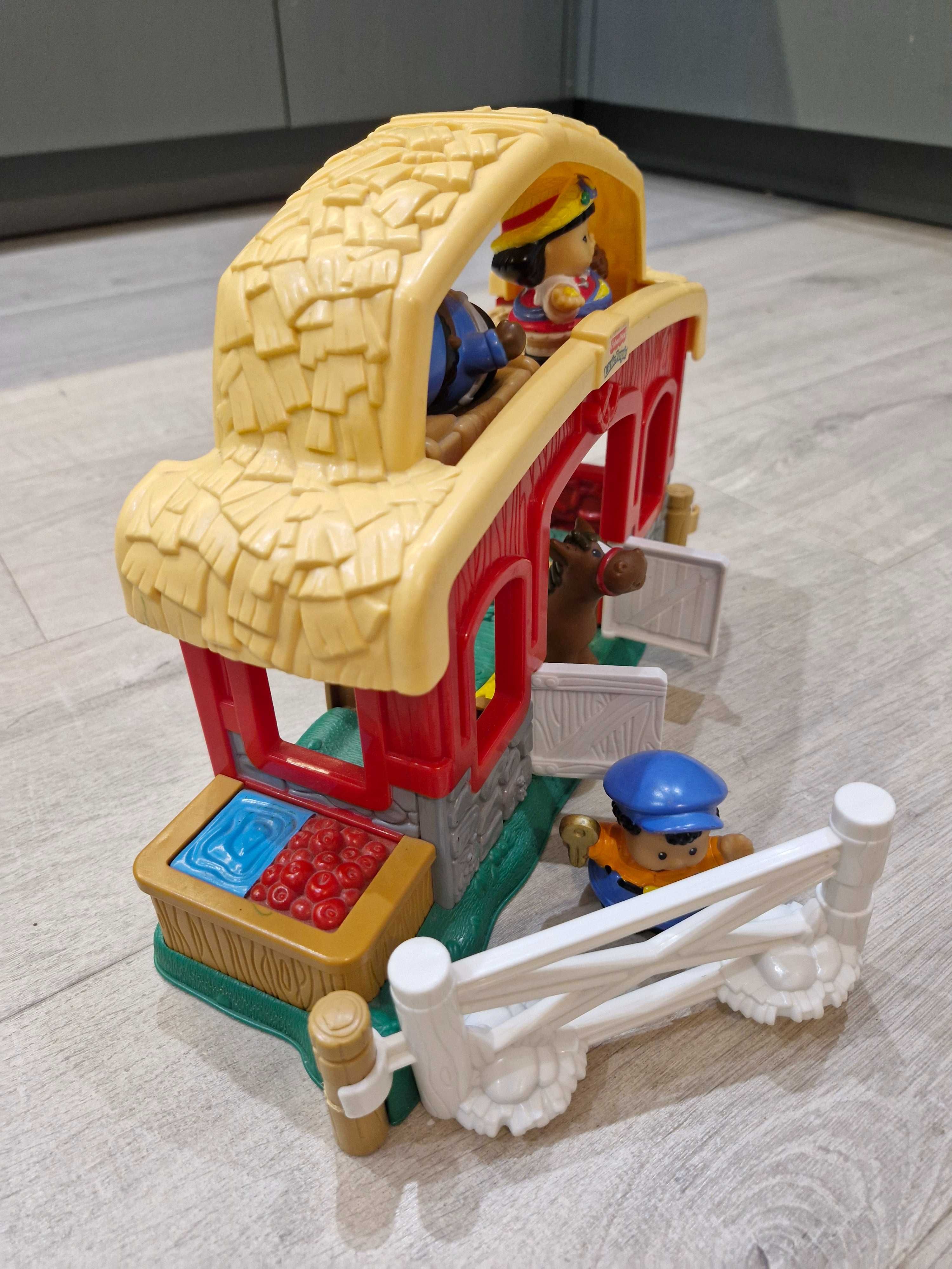 Little People zestaw Muzyczna wesoła stajnia 3 figurki koń książeczka