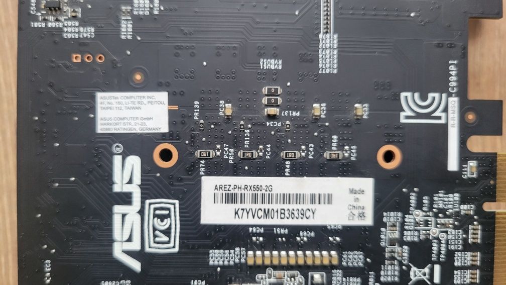 Терміново Продам відеокарту Asus Radeon rx550-2g