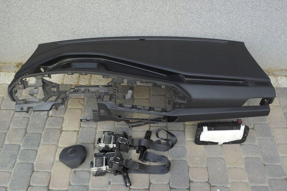 vw caddy 2k7 airbag deska konsola pasy kokpit pulpit pÓŁka pas