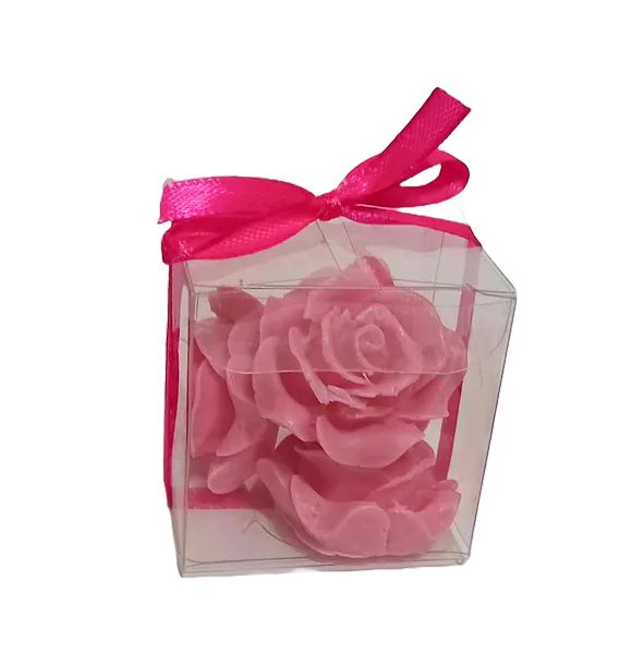 Mini mydełka glicerynowe różyczki 4 szt w pudełku na prezent