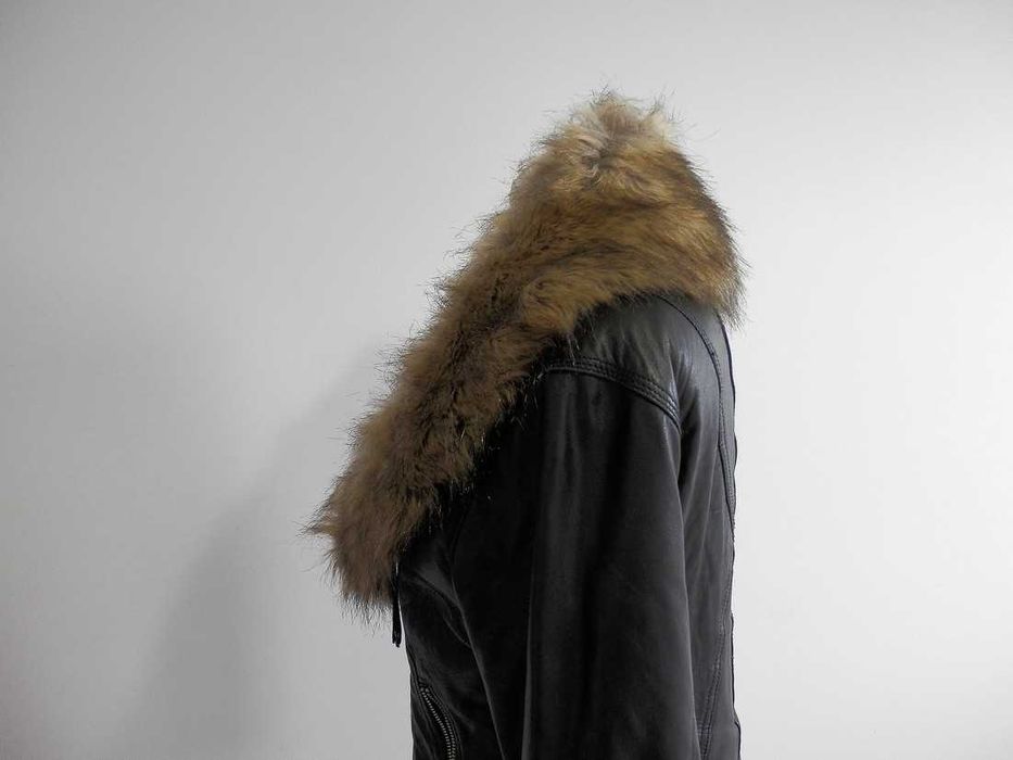 Kołnierz Futrzany Etola Sztuczne Futerko Beżowy Duży Puszysty Szal