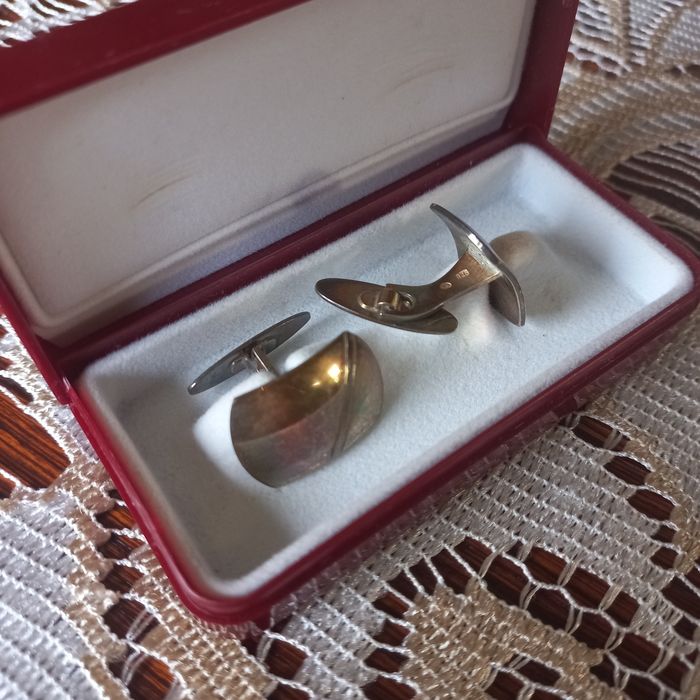 Srebrne spinki do mankietów homiks