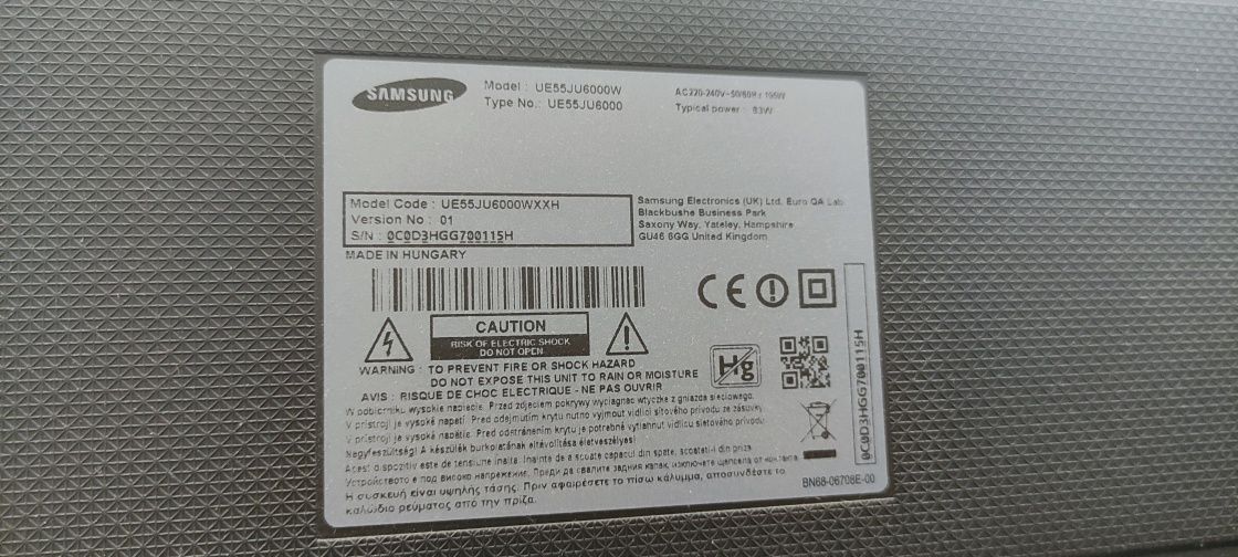 Телевізор Samsung UE55JU6000W Smart TV