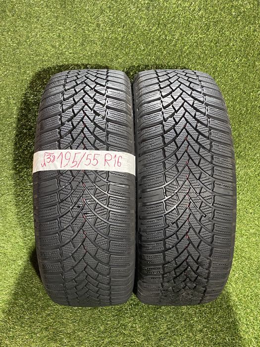 #38 Шини зимові Bridgestone 195/55r16 5.5мм пара