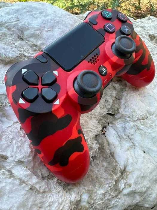 Геймпад джойстик Dualshock 4 2фй  ривiзii  Червоний Камуфляж