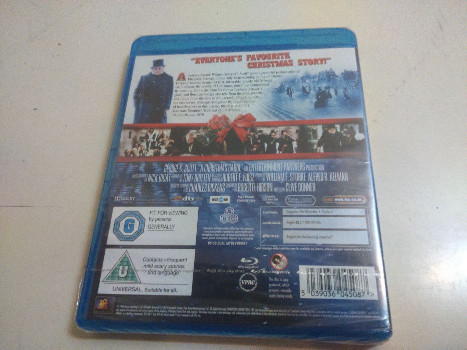 Blu-ray Novo Selado Charles Dickens A Christmas Carol