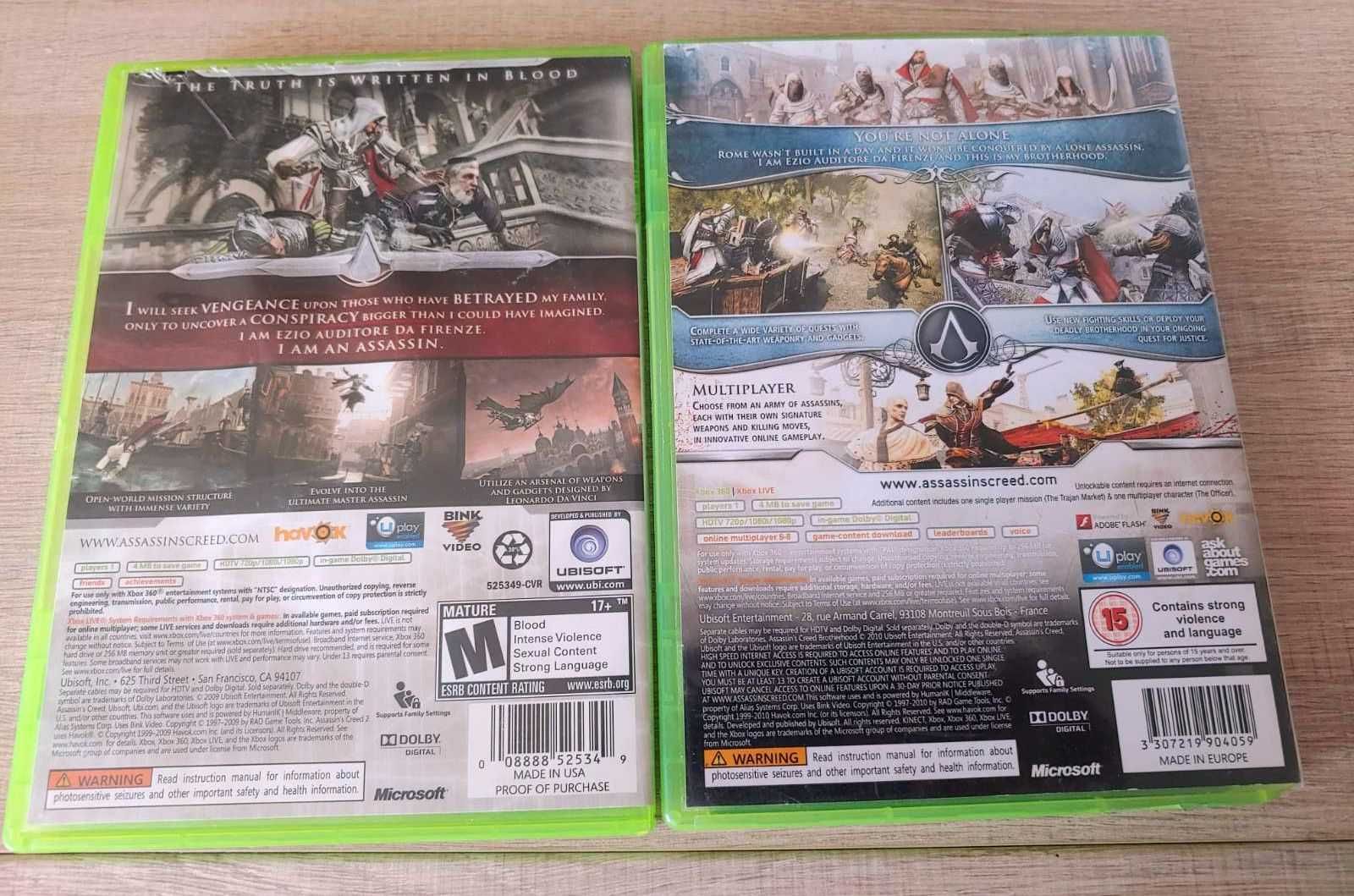 Assassin's Creed 2  и Assassin's Creed:Brotherhood (XBOX 360 + One)