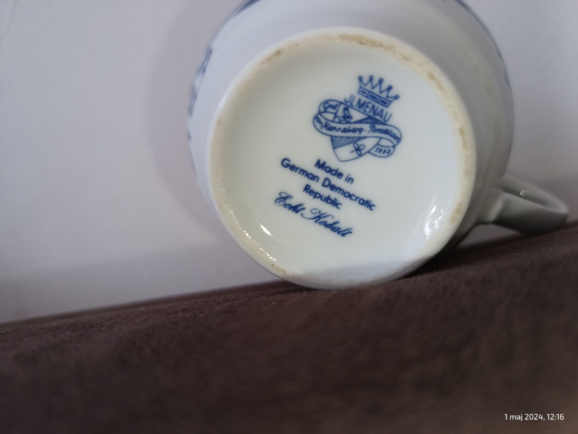 Porcelanowa Filiżanka Ilmenau GDR Echt Kobalt