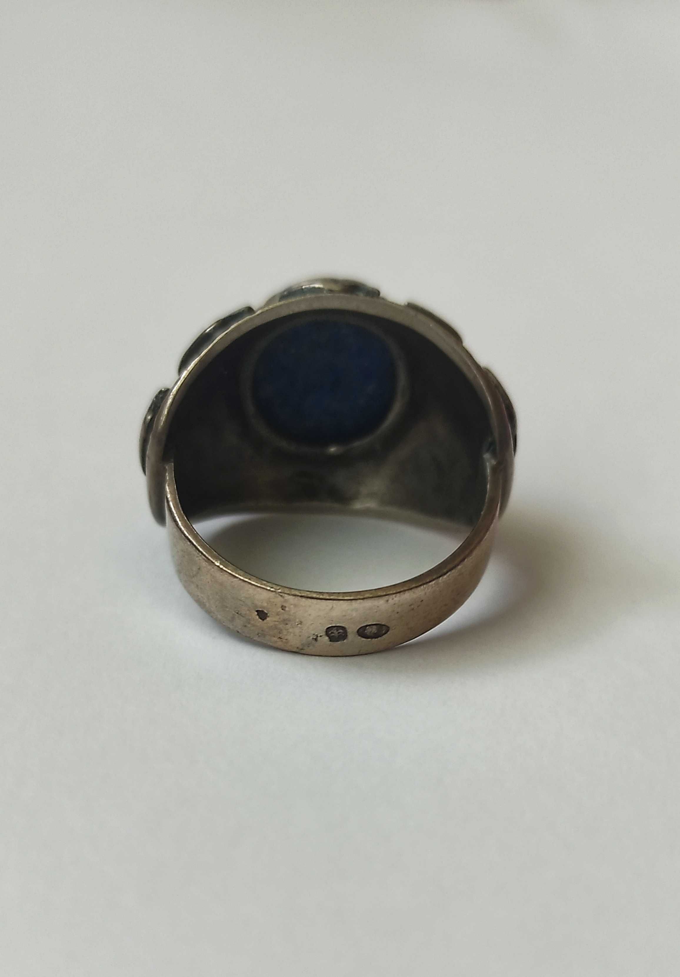 Pierścionek Warmet listki z lapis lazuli
