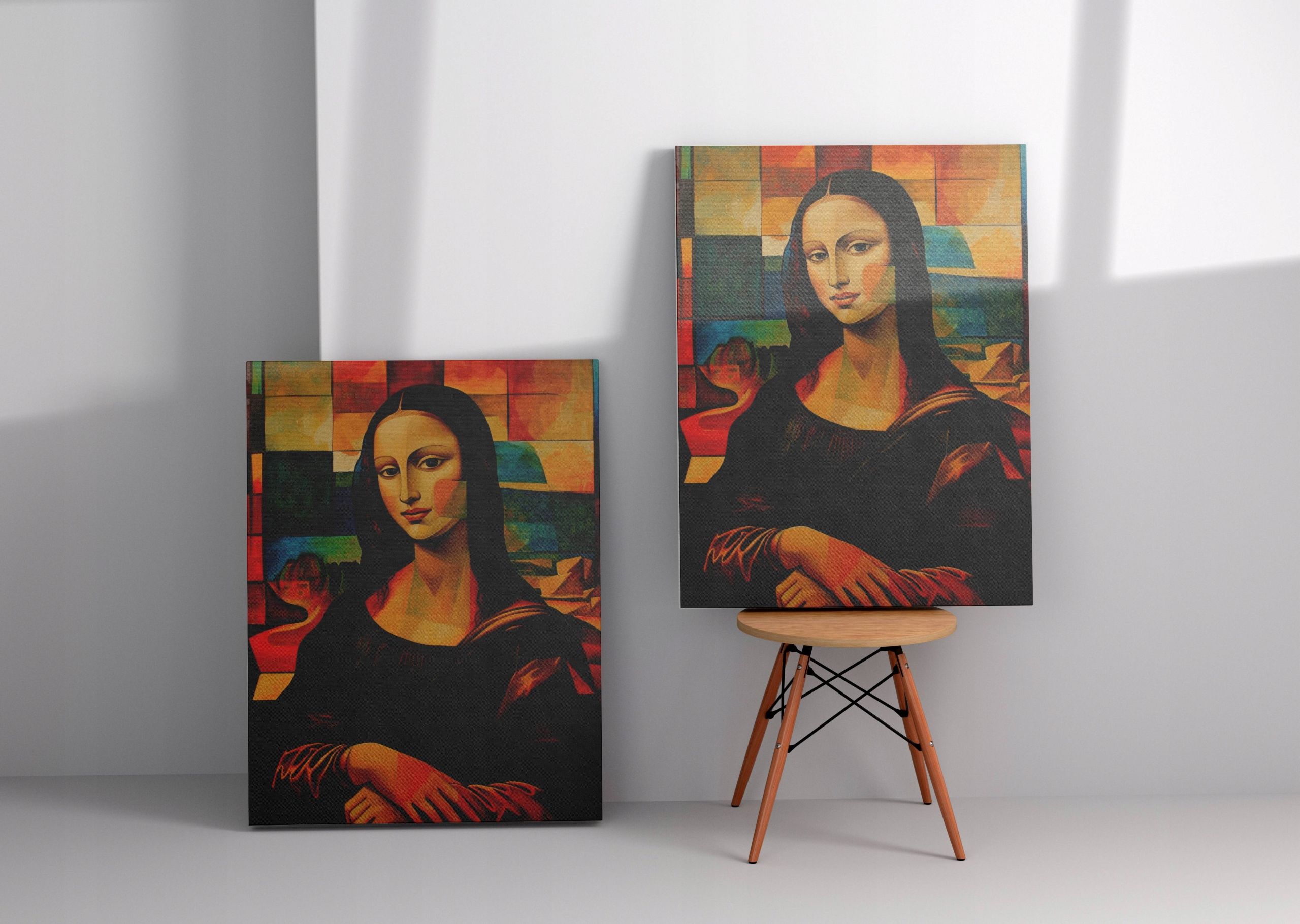 Obraz na płótnie Mona Lisa w Stylu Picassa do domu pokoju salonu 30x40