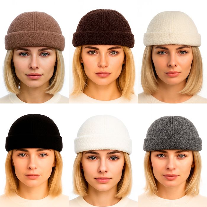 Жіноча хутряна кепка-докер Баранчик