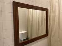 2 espelhos moldura de madeira