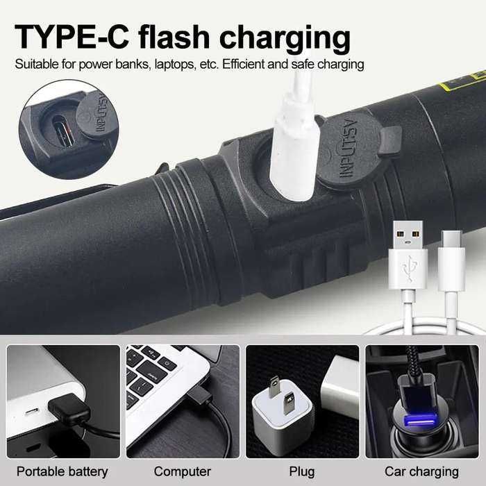 Фонарик ультрафиолетовый аккумуляторный Vastfire 5W 365нм USB ліхтарик