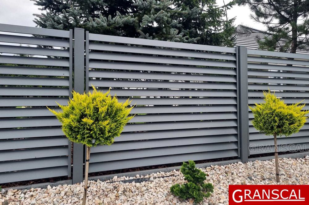 Nowoczesne ogrodzenie aluminiowe, płot brama furtka Poznań