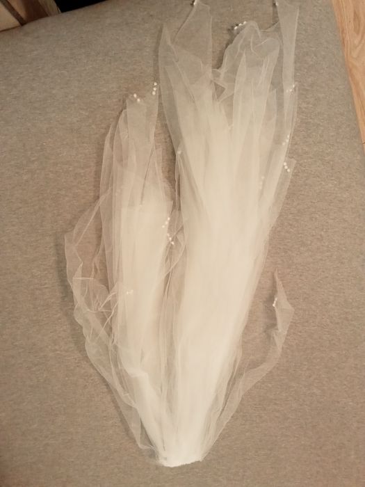 Suknia ślubna +halka +welon+narzutka na ramiona