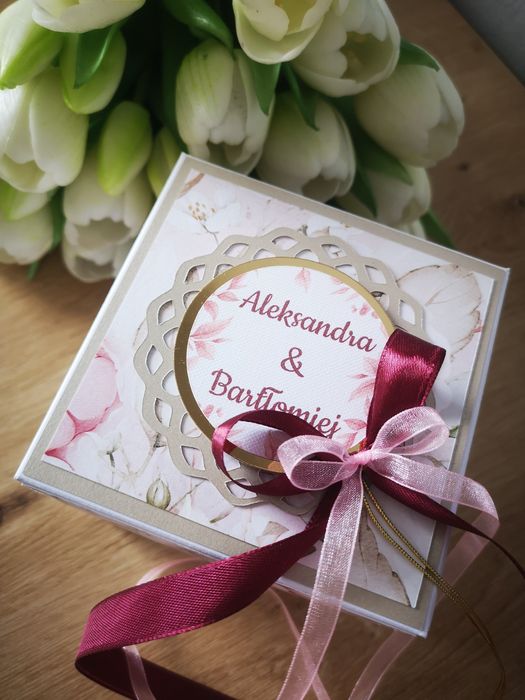 Exploding box, pudełko, kartka, pamiątka, ślub, boho, personalizowane