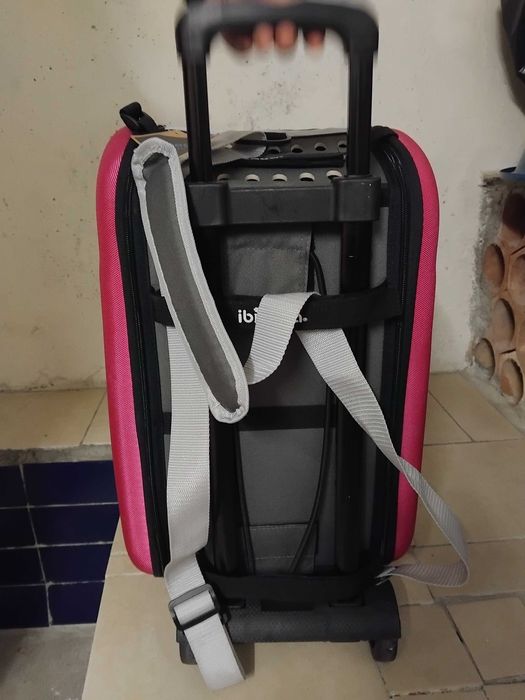 Transportadora/trolley multifunções para cão/gato ibiyaya nova