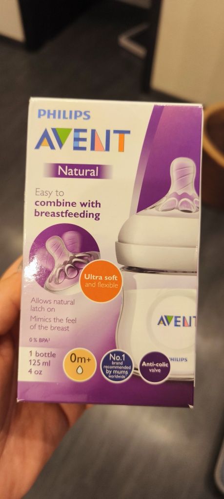 Nowa Butelka Philips Avent Natural 0+ 125 ML
