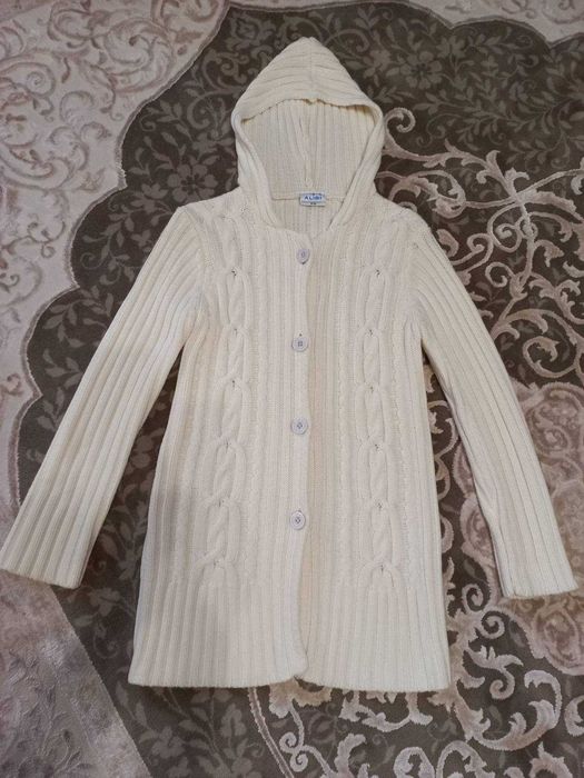 Кофта, кардиган слоновая кость 10-14 лет