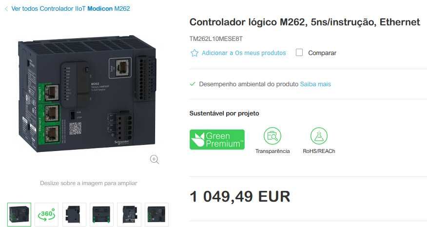 PLC Schneider M262 - COM LICENCA EcoStruxure Machine Expert incluída!