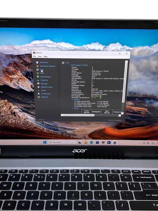 Acer Aspire 3 (A315-24P) 8GB/512GB/Ryzen 5/Win11 + Zasilacz/Torba