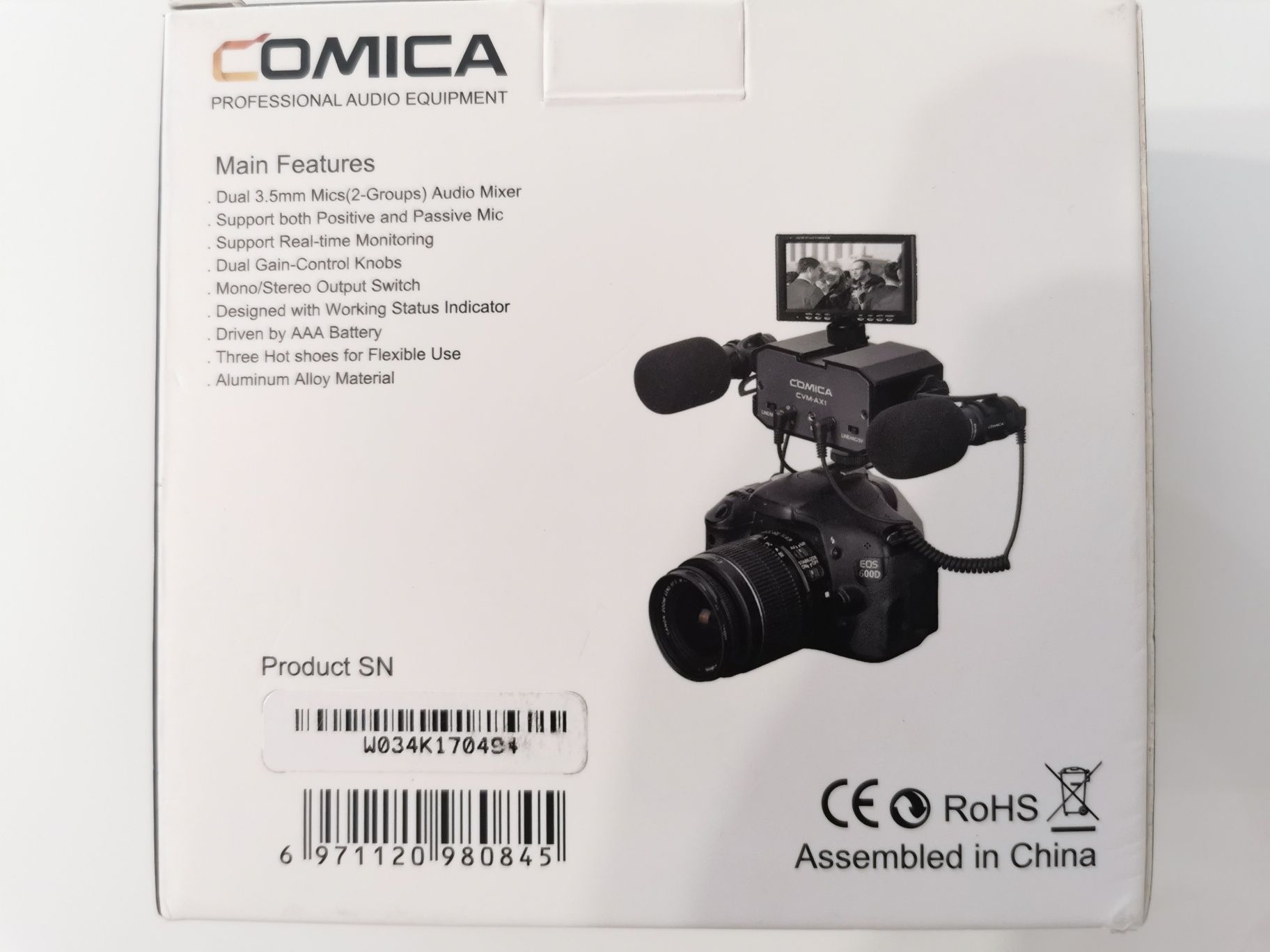 Mikser audio Comica CVM-AX1 IDEALNY STAN.