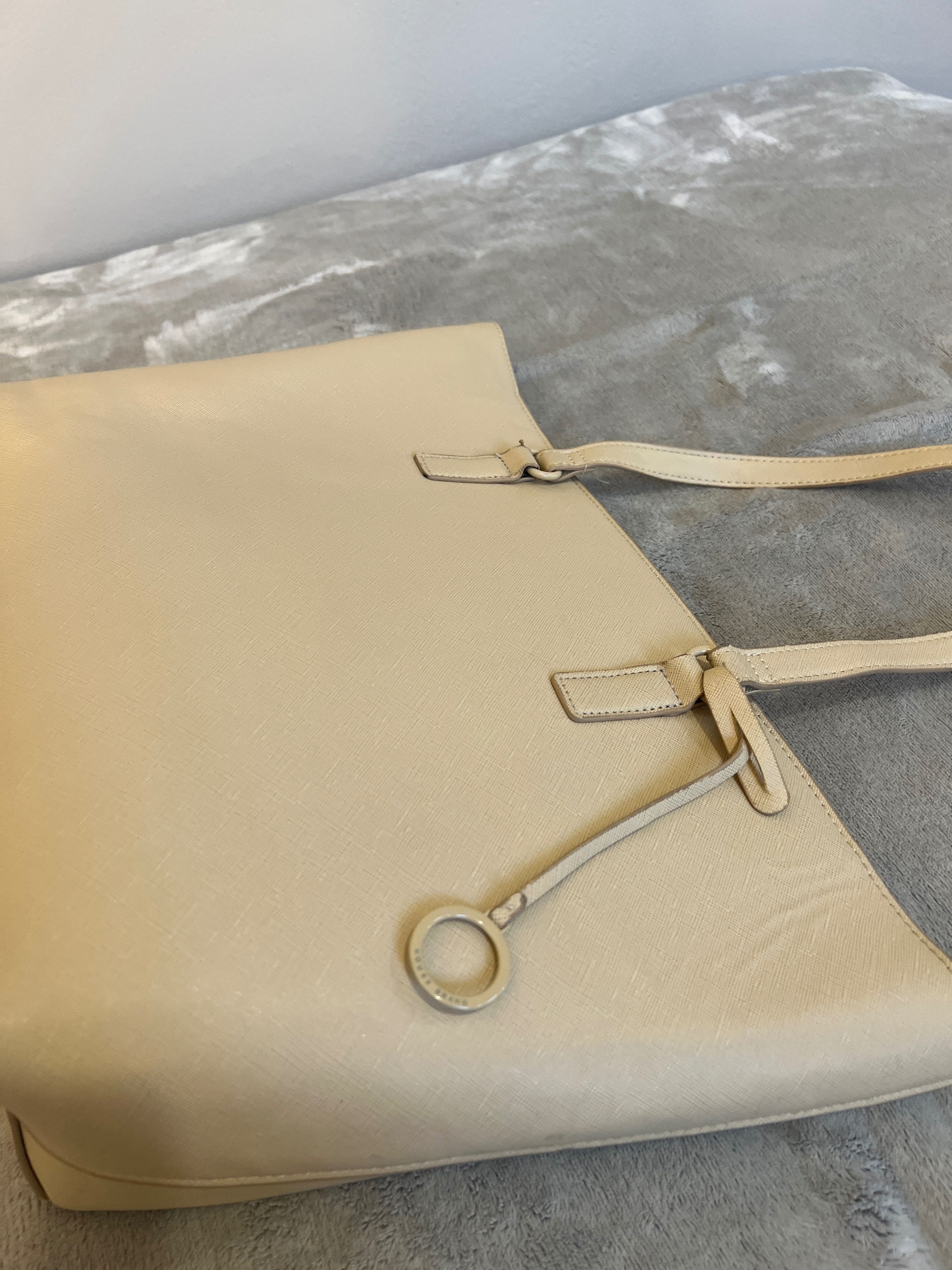 Torba / torebka shopper beżowa / kremowa