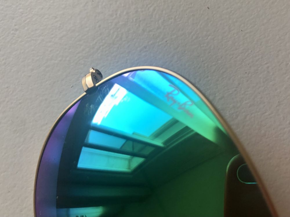 Óculos de sol Ray Ban 6214 | aviator large metal | dourado e verde