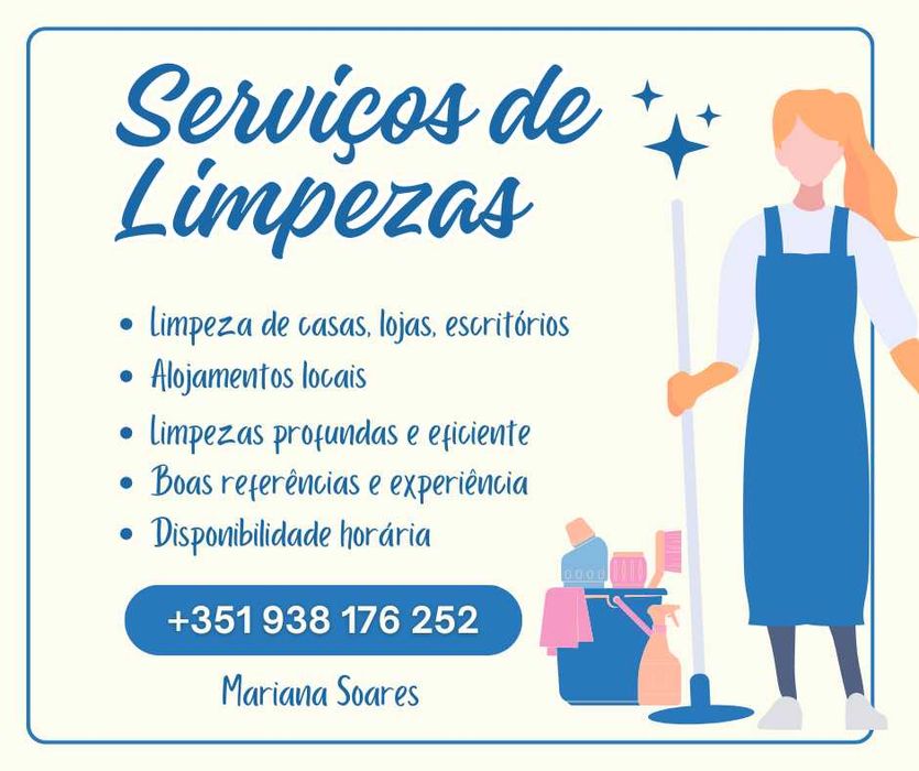 Cleaning services - Serviços de limpeza doméstica e comercial