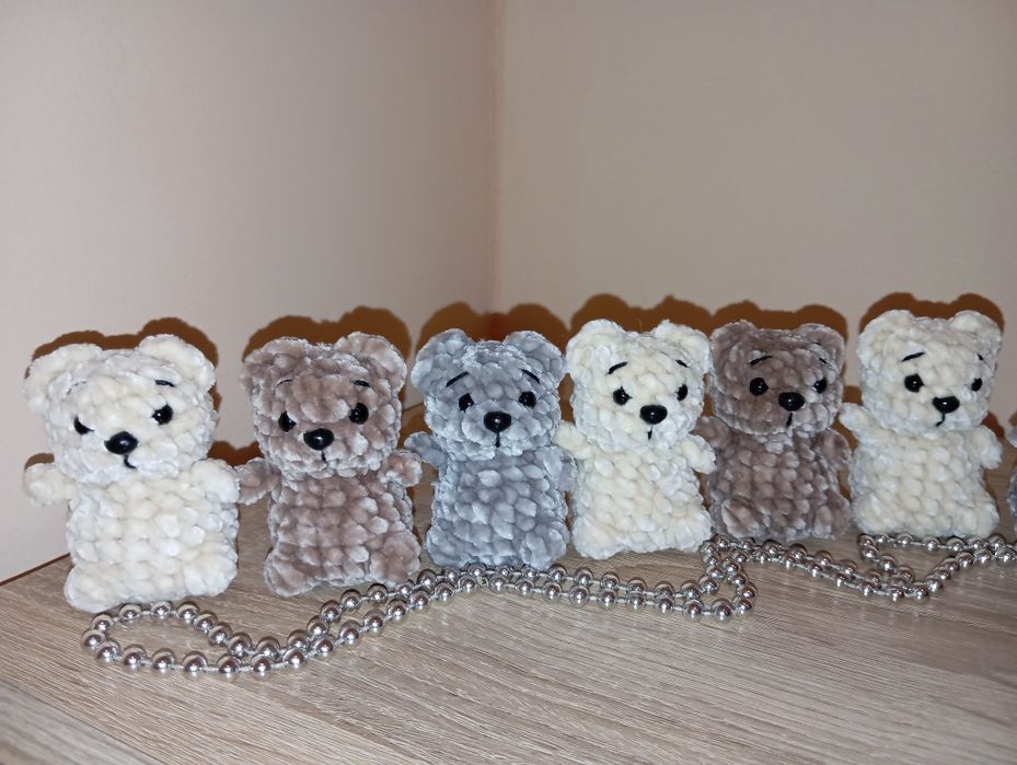 Brelok miś na szydełku amigurumi handmade