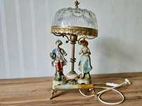 Cudna lampa stołowa porcelanowa
