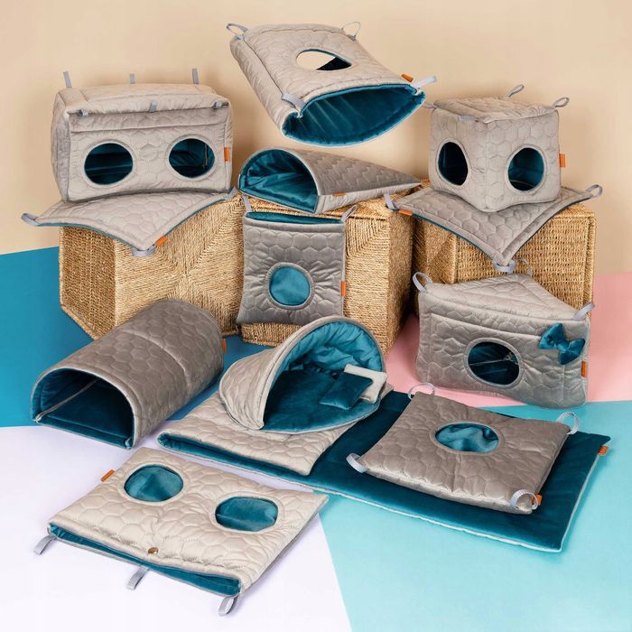 domek legowisko duże posłanie muszla dla gryzonia królika świnki 50x34