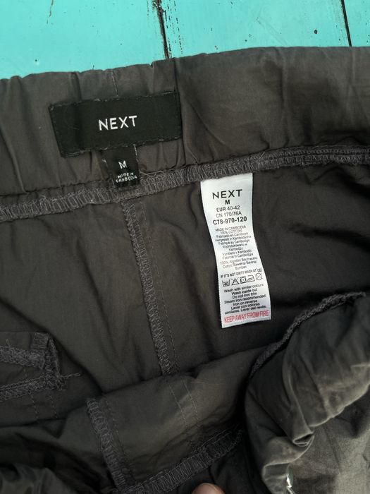 Штаны парашуты на утяжках снизу Next, размер S-M, карго штаны, y2k