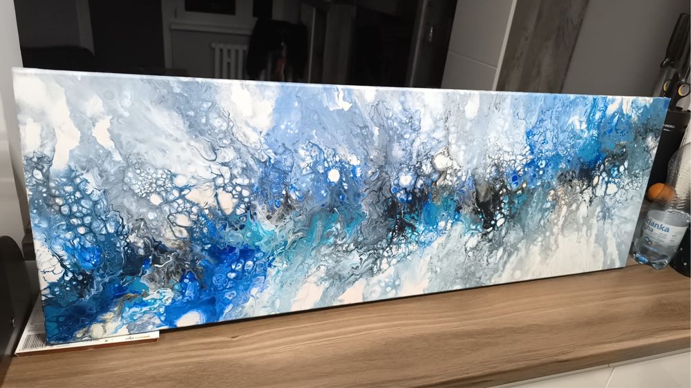 Duży ręcznie malowany obraz