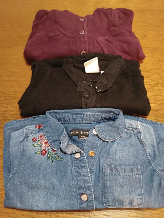 Zestaw body koszula haft bluza rozm 74-80